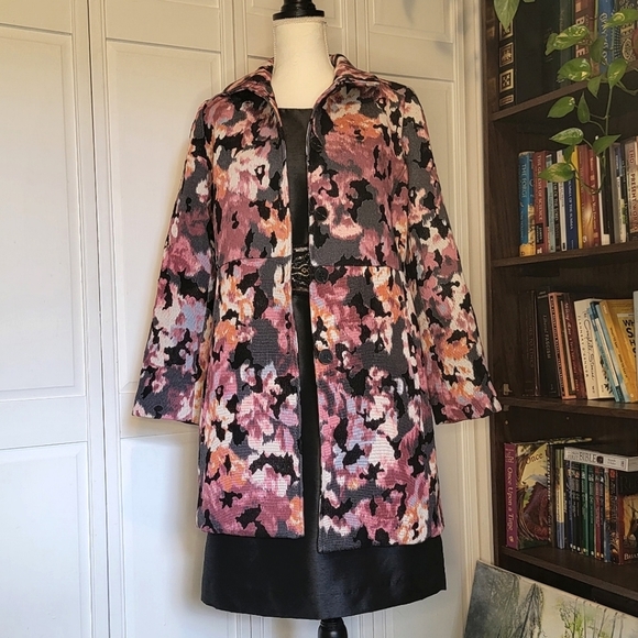 Chico's Spring Summer Floral Topper Blazer Coat Size US 4 / 6 (Small) - Picture 6 of 11